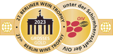 Montfluno Lugana Superiore DOC 2024 von Zenegaglia mit Goldmedaille der Berliner Wine Trophy vor weißem Hintergrund